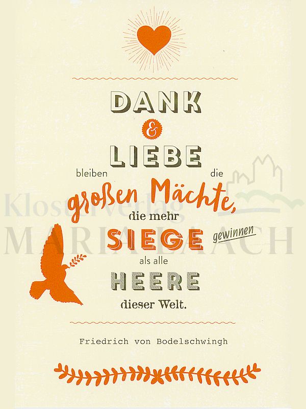 Foto: Dank und Liebe bleiben ...