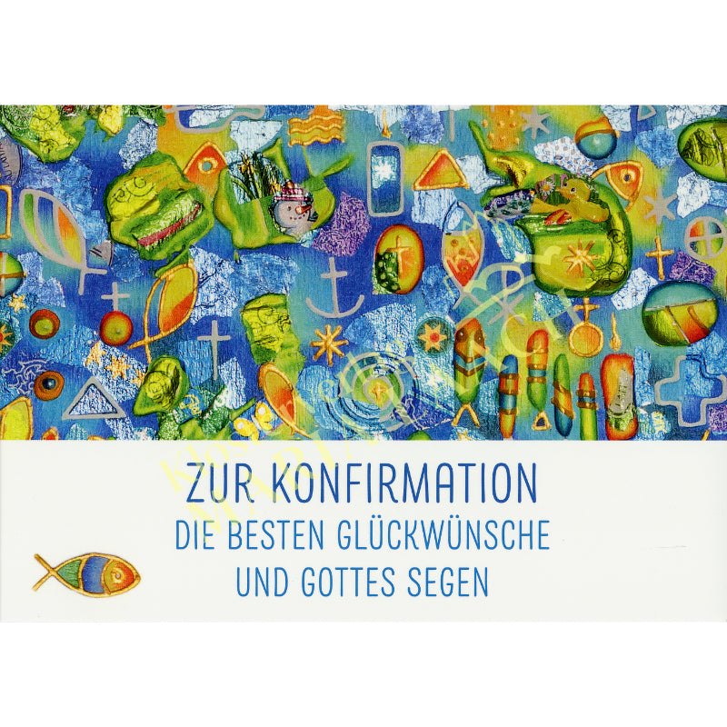 Doppelkarte zur Konfirmation 'Zur Konfirmation die besten...'