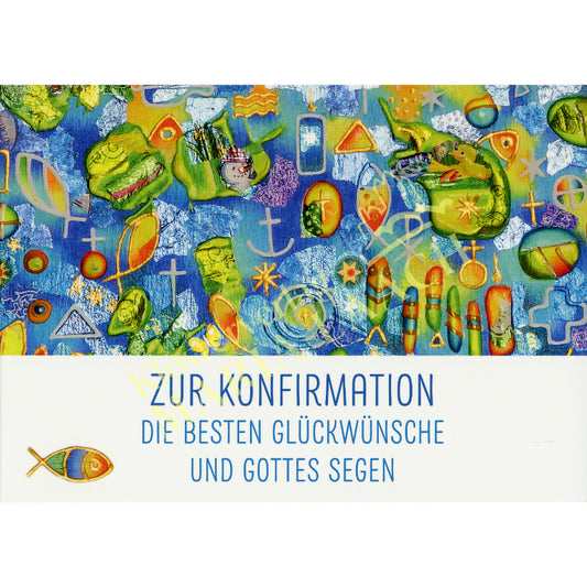 Doppelkarte zur Konfirmation 'Zur Konfirmation die besten...'