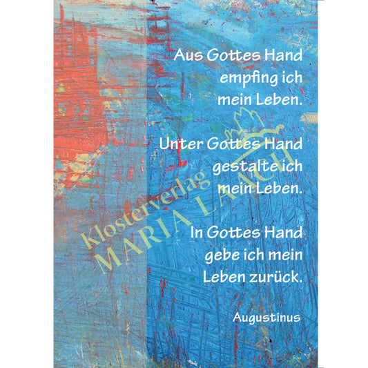 Kondolenzkarte - Aus Gottes Hand empfing ich mein Leben...