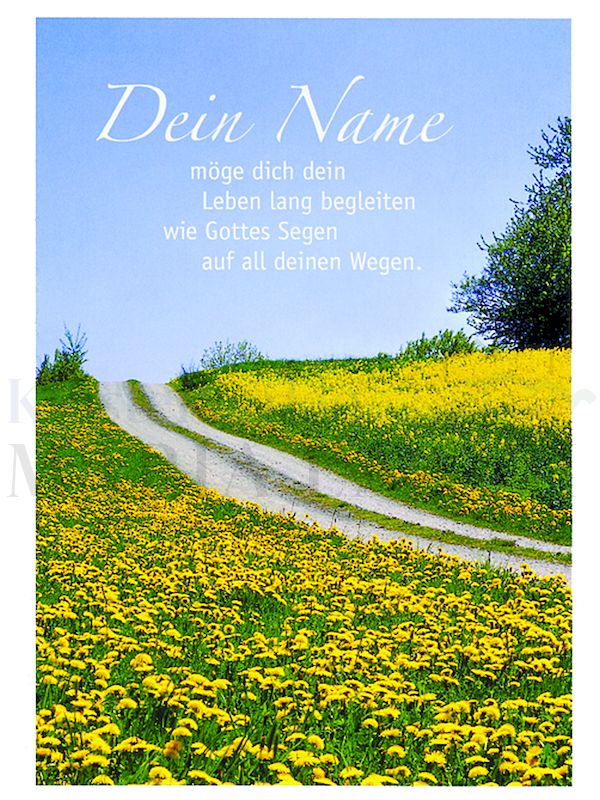 Foto: Dein Name möge dich ein Leben lang begleiten