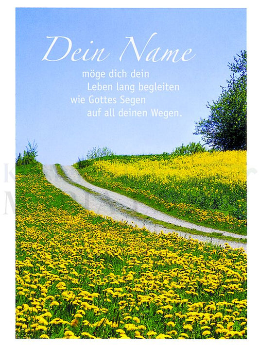 Foto: Dein Name möge dich ein Leben lang begleiten