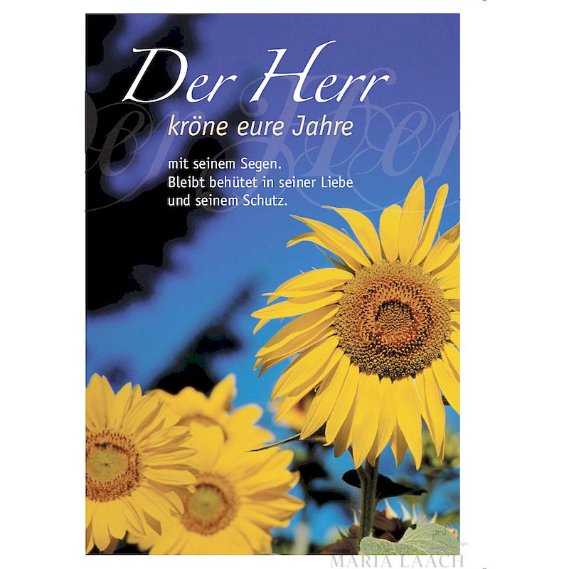 Doppelkarte zur Diamanthochzeit 'Der Herr kröne eure Jahre...'
