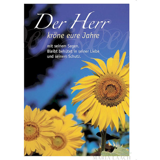 Doppelkarte zur Diamanthochzeit 'Der Herr kröne eure Jahre...'
