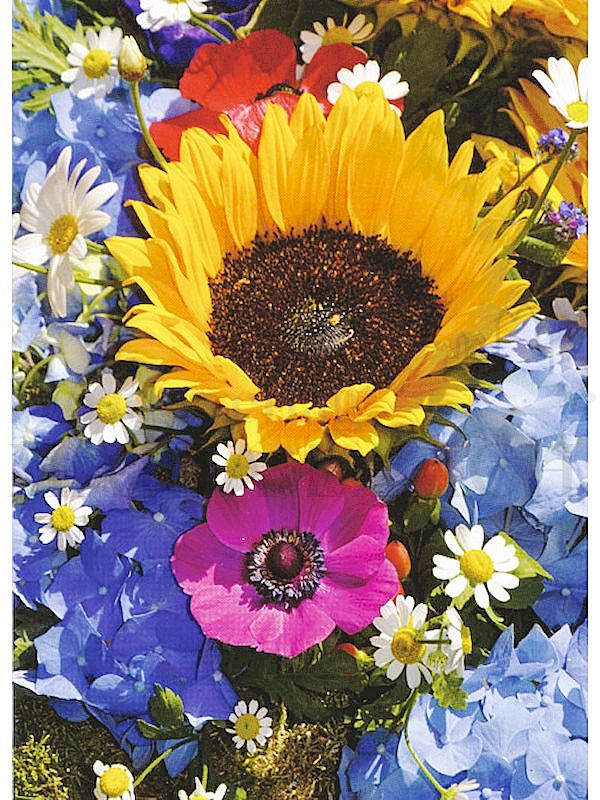 Foto: Strauß mit Sonnenblume