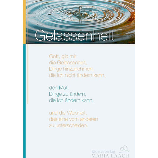 Grußkarte 'Gott, gib mir die Gelassenheit ...'
