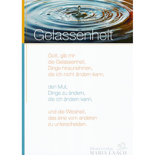 Doppelkarte zum Geburtstag 'Gelassenheit'