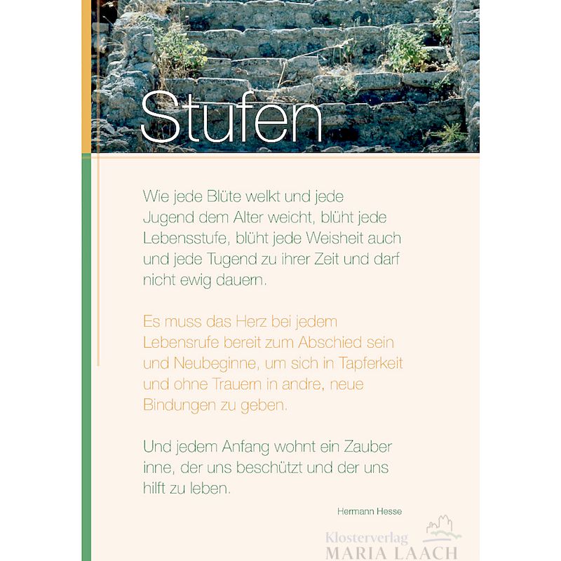 Grußkarte 'Stufen'