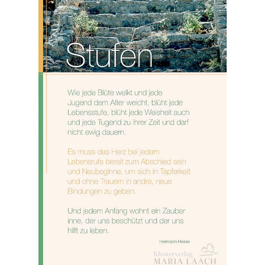 Grußkarte 'Stufen'