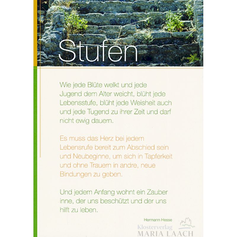 Doppelkarte zum Geburtstag 'Stufen'