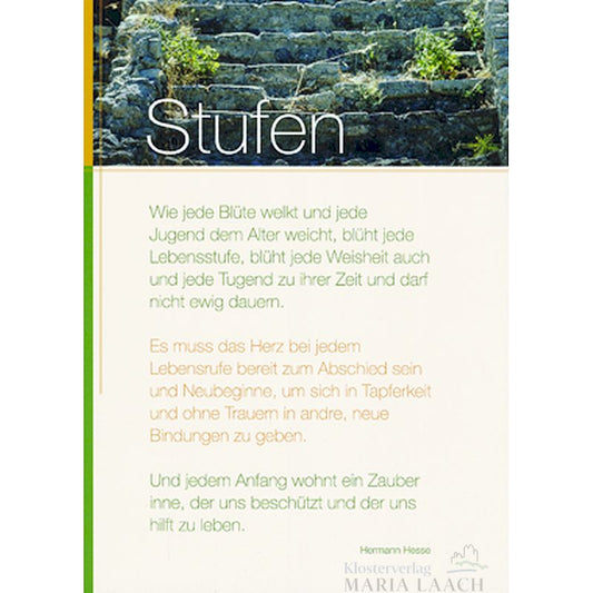 Doppelkarte zum Geburtstag 'Stufen'