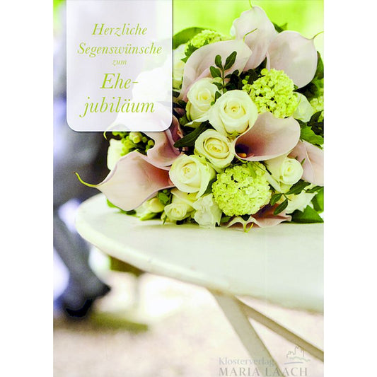 Doppelkarte zum Silberhochzeit 'Herzliche Segenswünsche…'