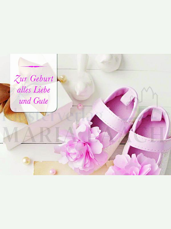 Foto: Zur Geburt alles Liebe und Gute (rosa Schuhe)