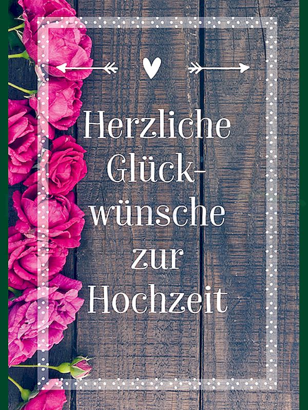 Foto: Herzliche Glückwünsche zur Hochzeit - Rosen