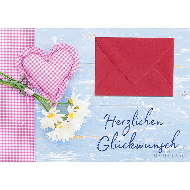 Grußkarte 'Herzlichen Glückwunsch mit Minikuvert'