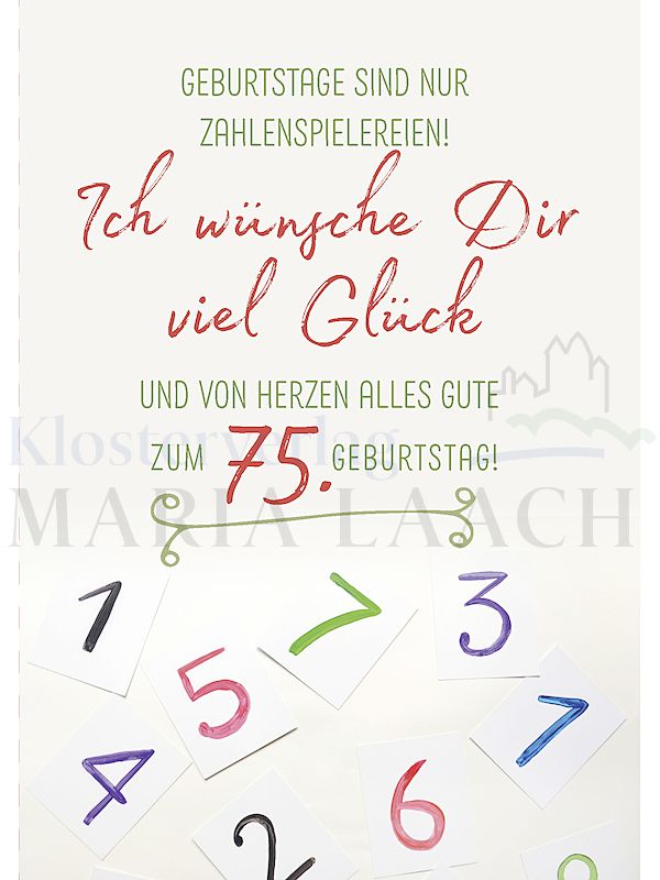 Foto: Geburtstage sind nur Zahlenspielereien (75. Geburtstag)