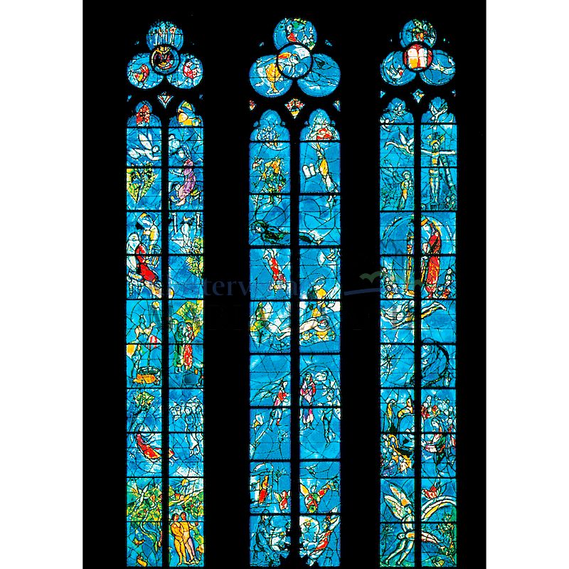 Postkarte 'Die drei Mittelfenster im Ostchor (Die Frauen der Bibel ...)'