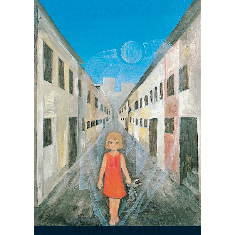Postkarte "Schutzengel und Mädchen"