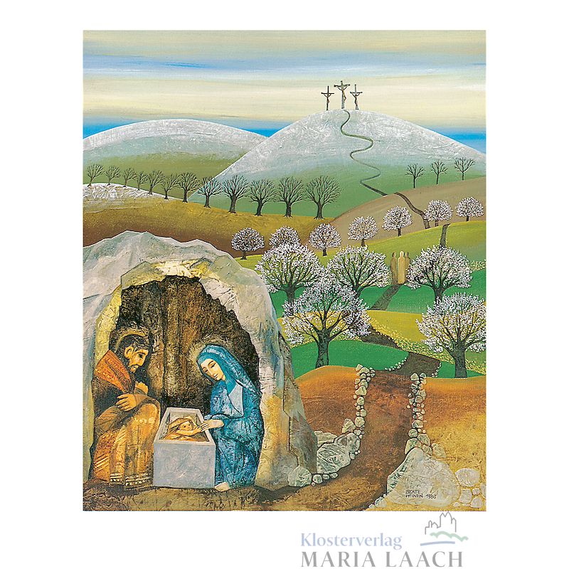 Postkarte 'Kreuz und Krippe'