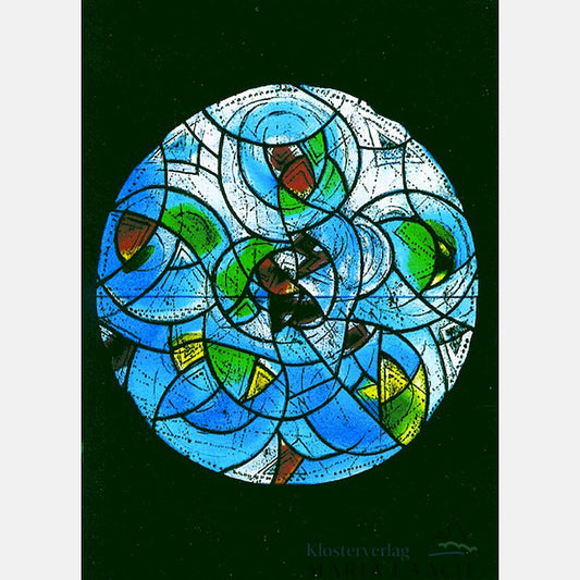 Postkarte 'Rosette Fenster des Querschiffs'