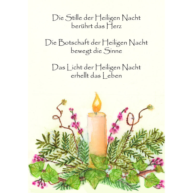 Weihnachtskarte ' Weihnachtsgeschenk, Die Stille'
