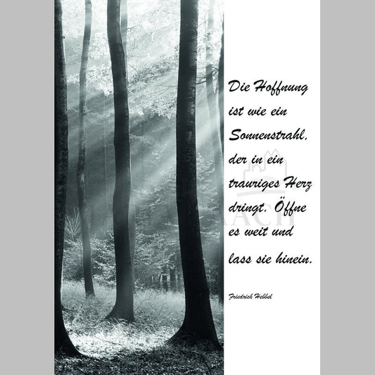 Kondolenzkarte - Die Hoffnung ist...