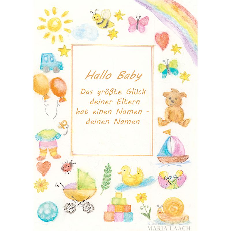 Doppelkarte zur Taufe 'Das größte Glück deiner Eltern ...'