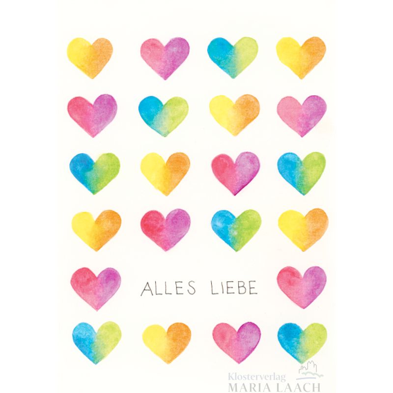 Grußkarte 'Alles Liebe'