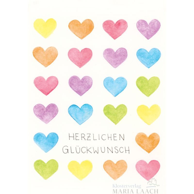 Grußkarte 'Herzlichen Glückwunsch'