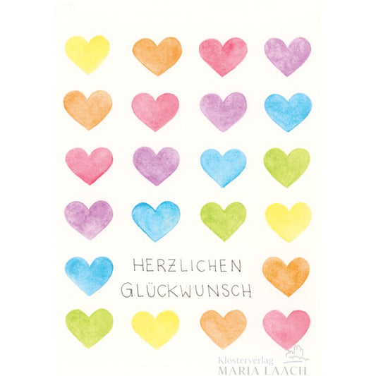 Grußkarte 'Herzlichen Glückwunsch'
