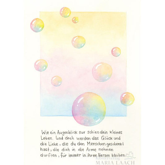 Kondolenzkarte - Wie ein Augenblick nur schien ...