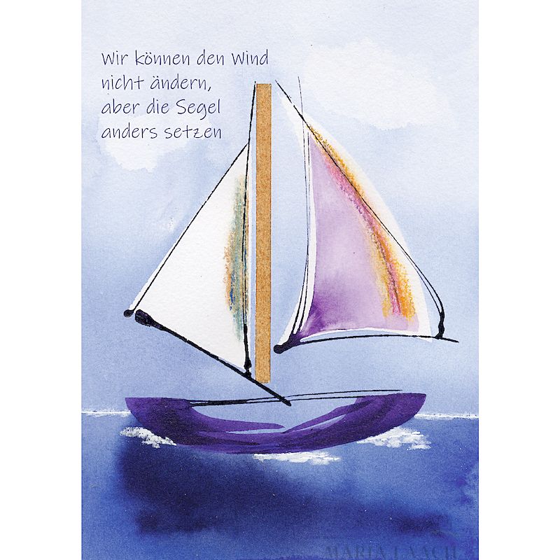 Doppelkarte zur Firmung 'Schiff'