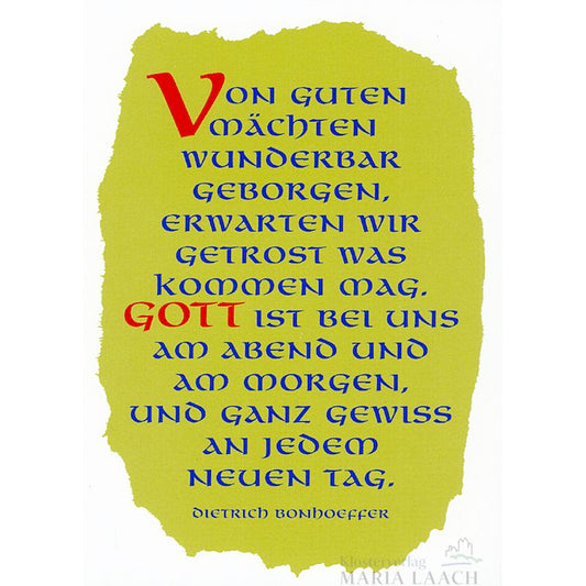 Kondolenzkarte - Von guten Mächten ...