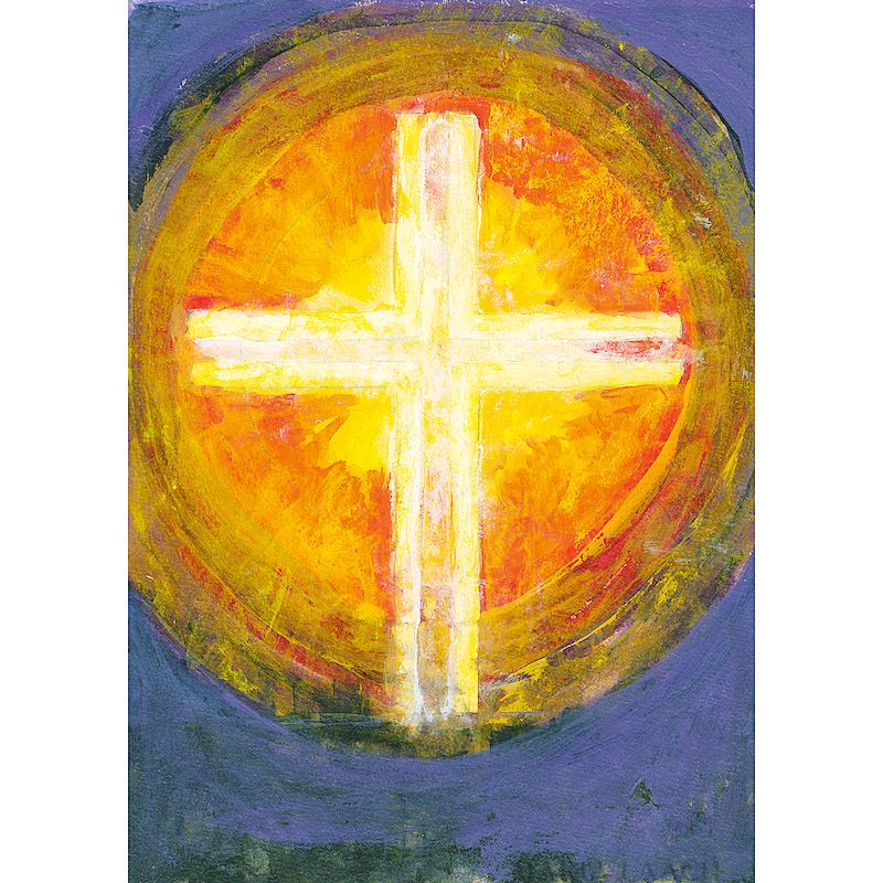Doppelkarte zu Ostern 'Kreuz / Licht III'
