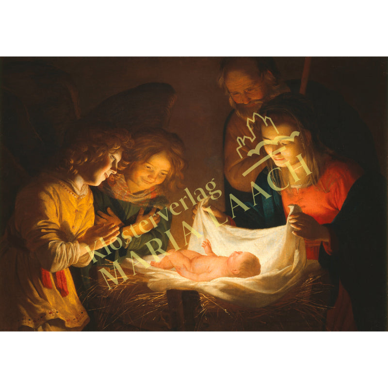 Weihnachtskarte 'Anbetung des Jesuskindes'
