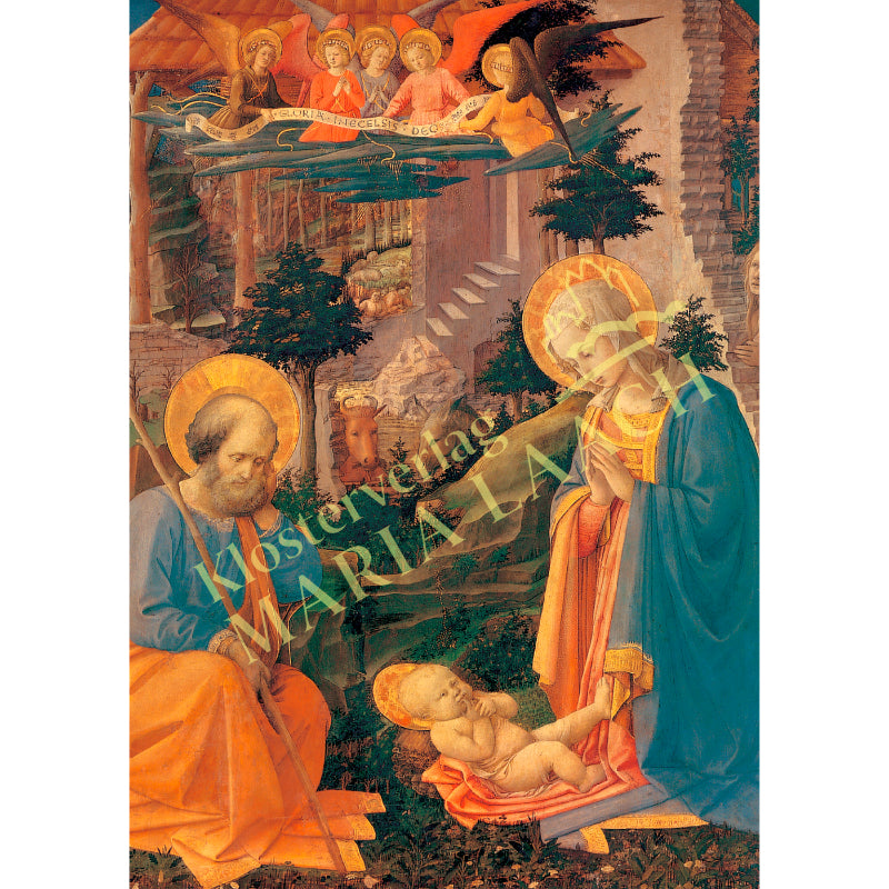 Weihnachtskarte 'Die Anbetung des Kindes'