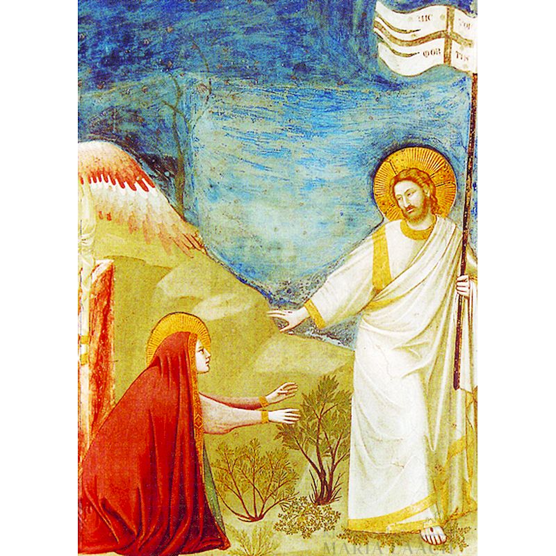 Doppelkarte zu Ostern 'Christus erscheint Maria Magdalena'