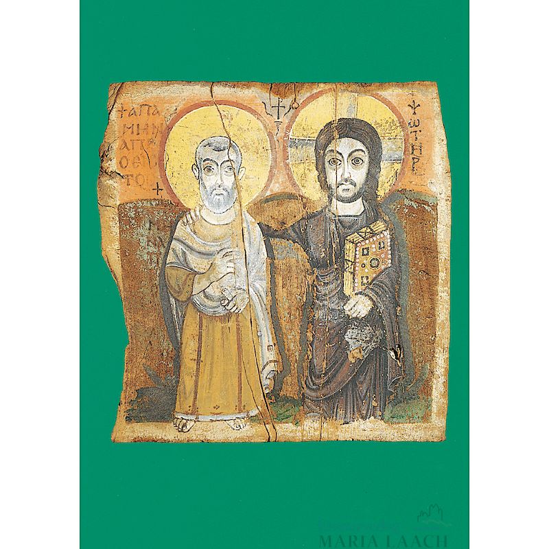 Doppelkarte zur Priesterweihe 'Christus und der Hl. Menas'