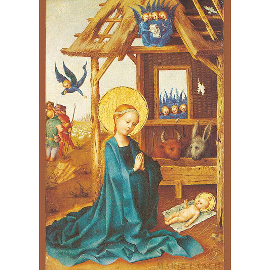 Weihnachtskarte 'Anbetung des Kindes'