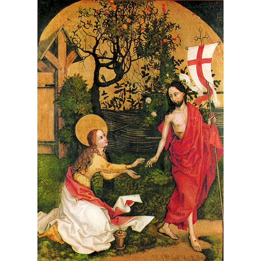 Doppelkarte zu Ostern 'Christus erscheint Maria Magdalena'