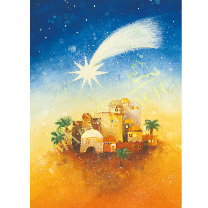 Weihnachtskarte 'Stern über Bethlehem'