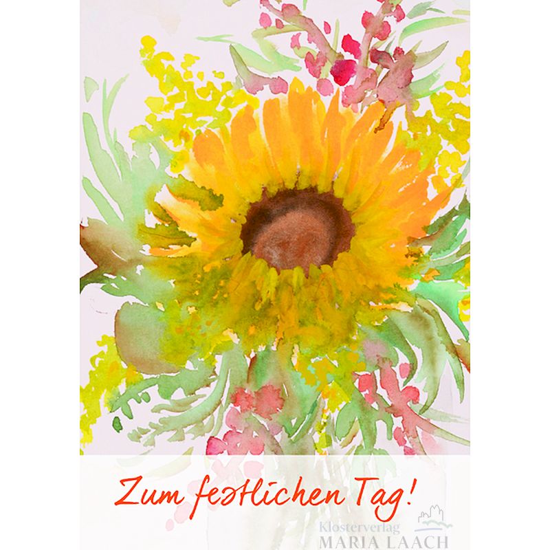 Grußkarte 'Zum festlichen Tag!'