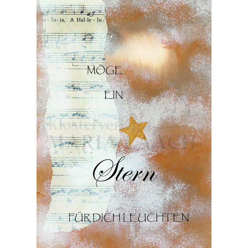 Weihnachtskarte ' Möge ein Stern für dich leuchten '