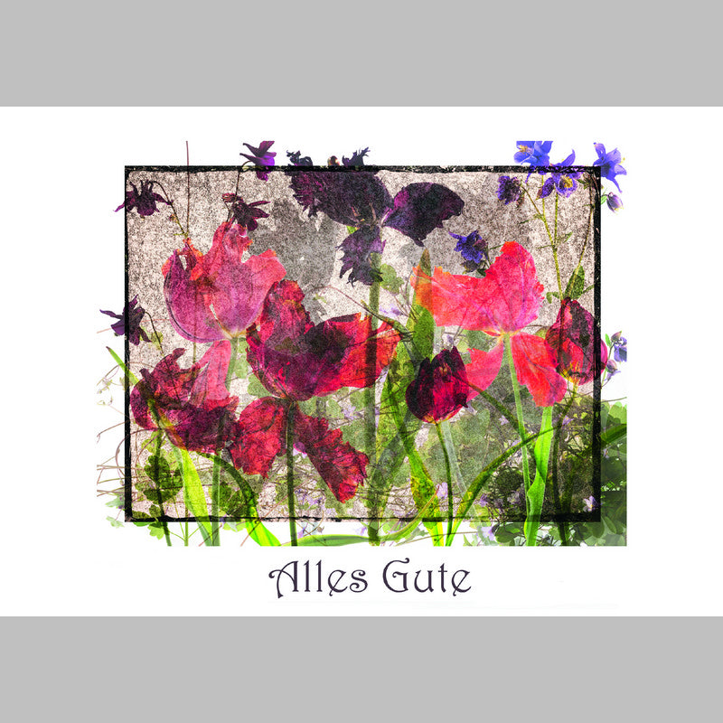 Grußkarte aus Naturpapier "Alles Gute"