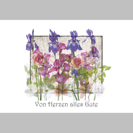 Grußkarte aus Naturpapier "Von Herzen alles Gute"