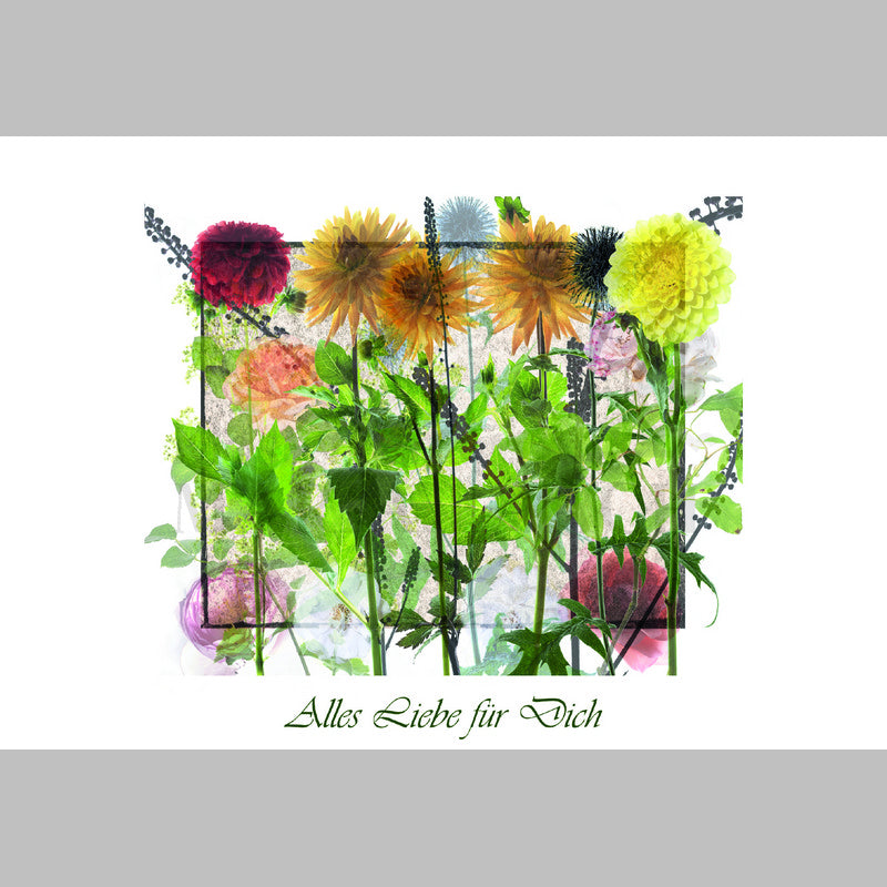 Grußkarte aus Naturpapier "Alles Liebe für Dich"