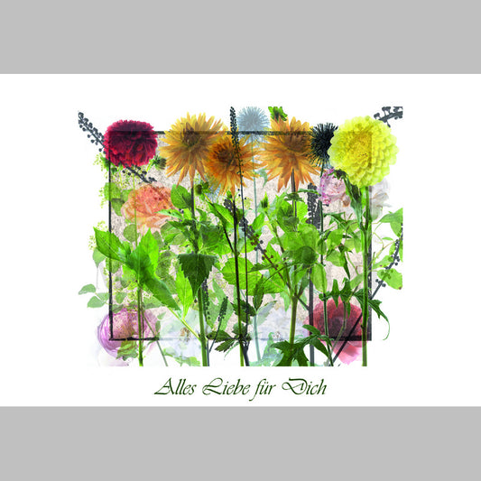 Grußkarte aus Naturpapier "Alles Liebe für Dich"