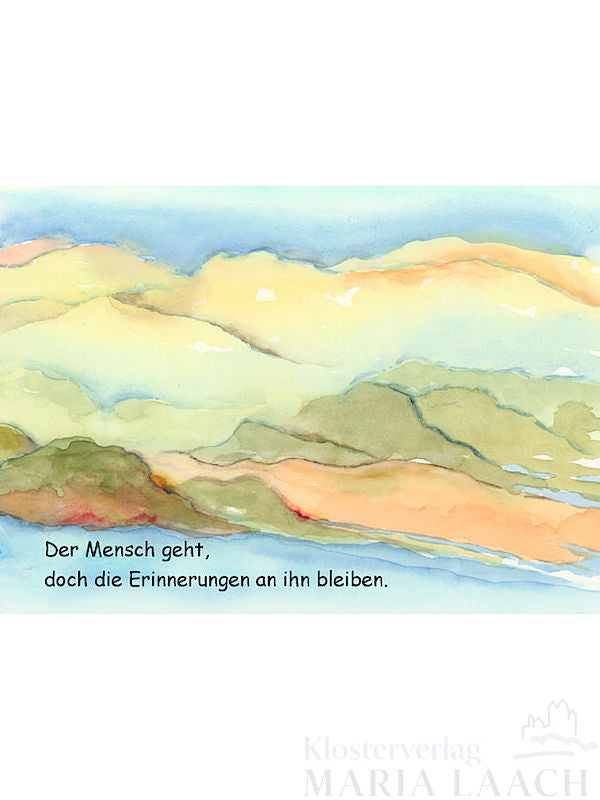 Kondolenzkarte aus Naturpapier "Der Mensch geht…"