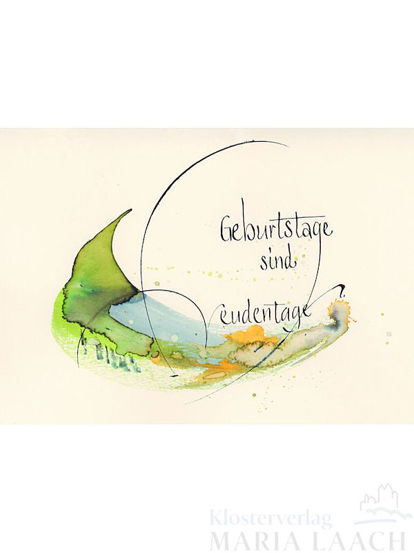 Doppelkarte zum Geburtstag "Geburtstage sind Freudentage"
