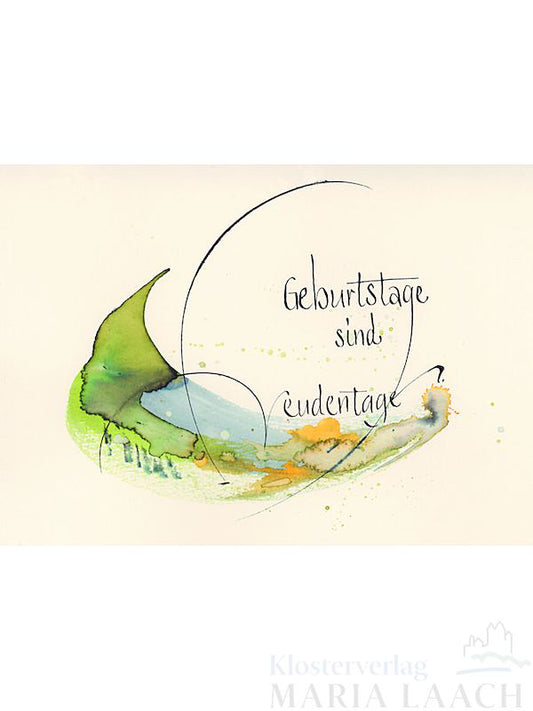 Doppelkarte zum Geburtstag "Geburtstage sind Freudentage"